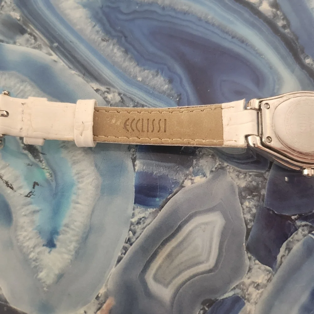 Ecclissi Sterling Silver 925 Case Leather Band
